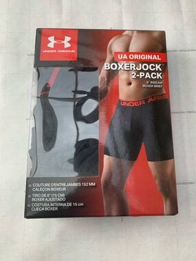 Under Armour Black Boxerjock Boxer Briefs 2-Pack - Quarter Cut